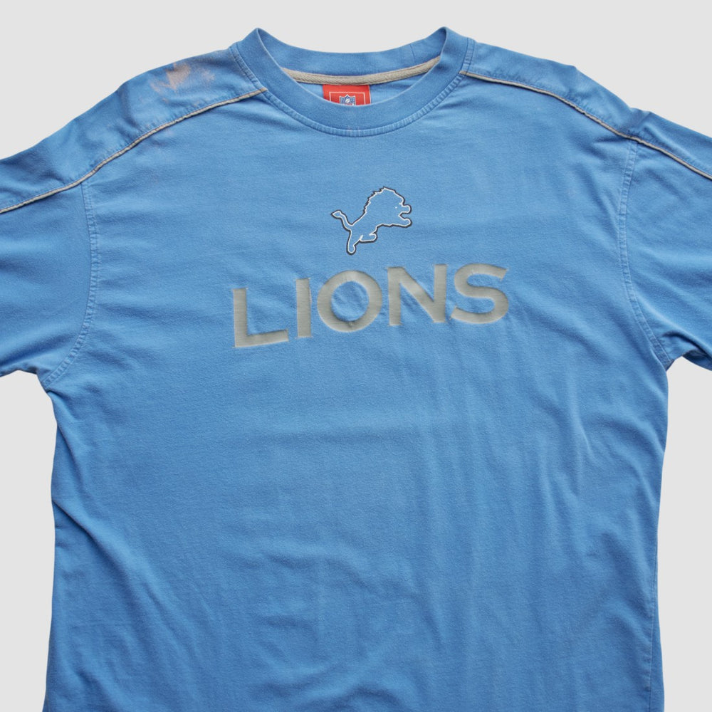 Detroit Lions NFL 2000s Long Sleeve T-shirt - Light Blue Vintage - Fanatics