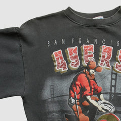 San Francisco 49ers All Out Fan 90s Pullover Sweatshirt - Black Vintage - Fanatics