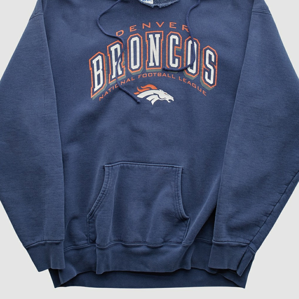 Denver Broncos Pro Player 90s Hooded Pullover Sweatshirt - Navy Vintage - Fanatics
