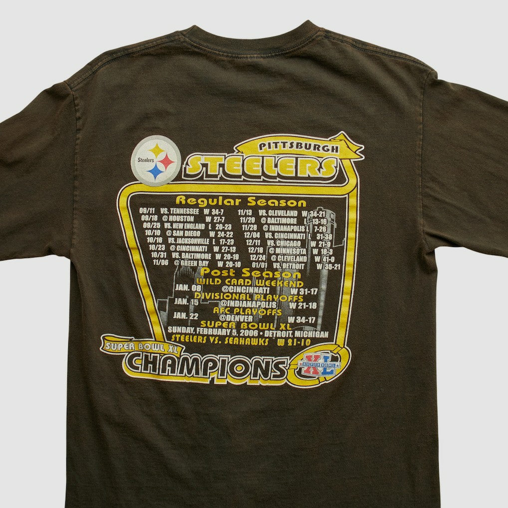 Pittsburgh Steelers Alstyle 2006 Long Sleeve T-shirt - Brown Vintage - Fanatics