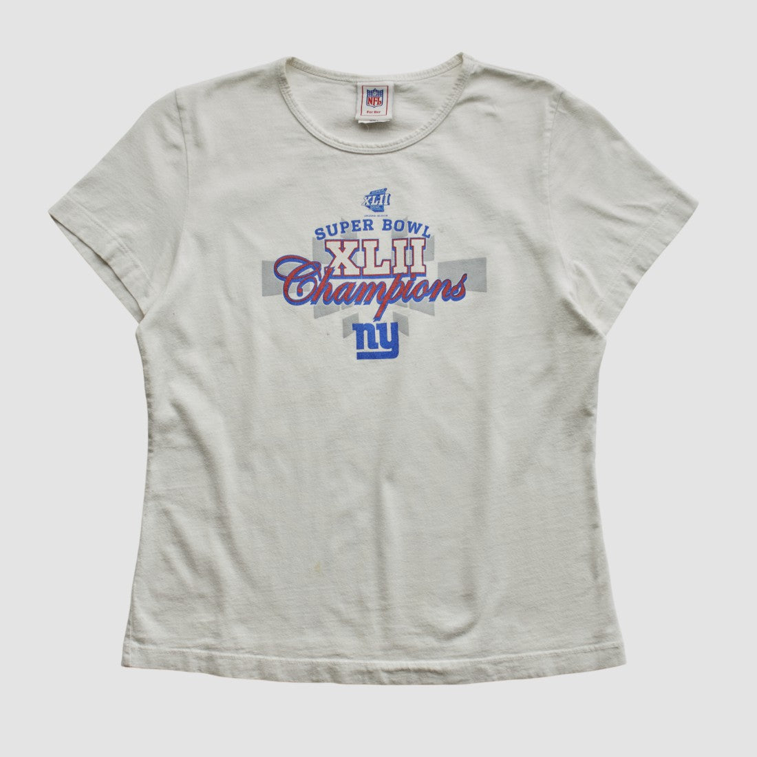 Super Bowl XLII NFL 2008 T-shirt - White Vintage - Fanatics