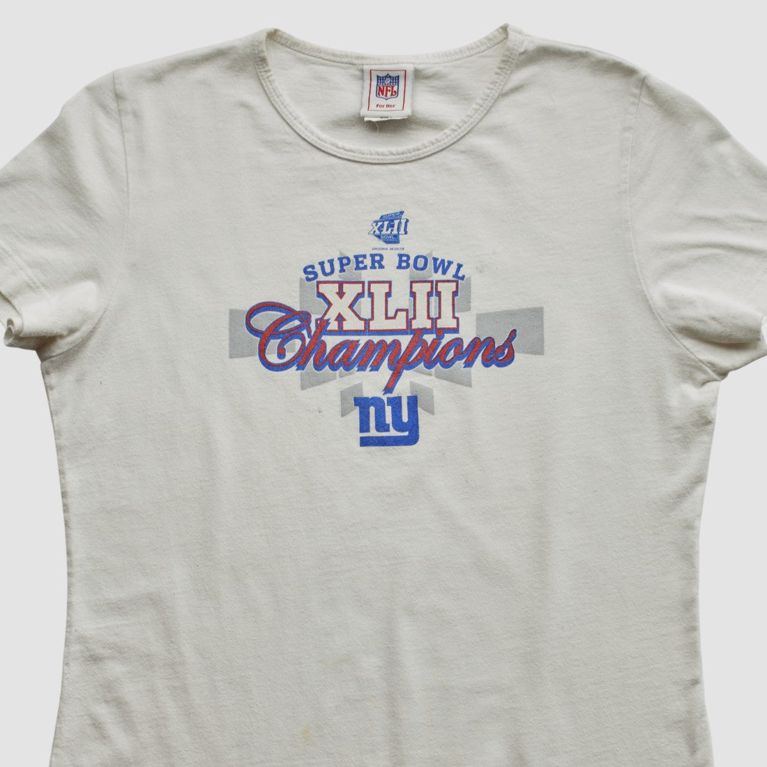 Super Bowl XLII NFL 2008 T-shirt - White Vintage - Fanatics