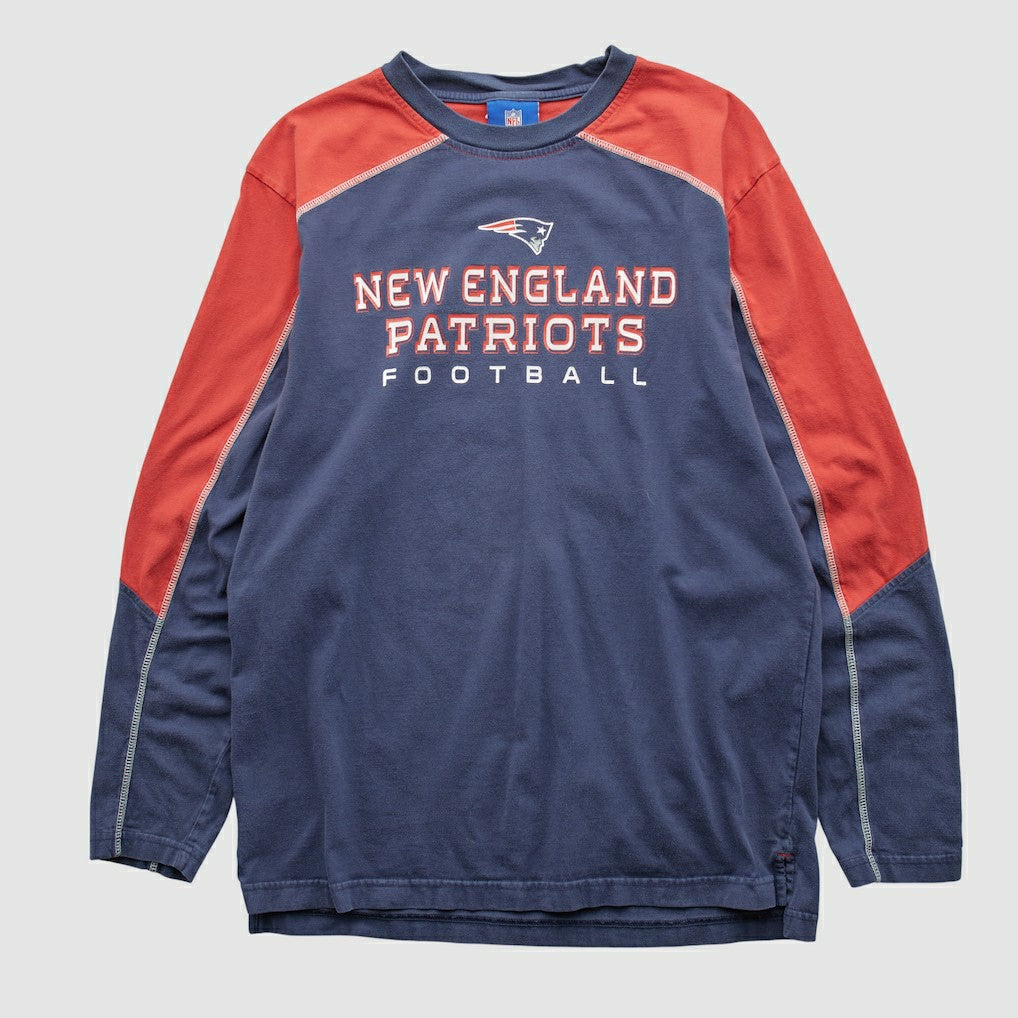 New England Patriots NFL 2000s Long Sleeve T-shirt - Navy Vintage - Fanatics