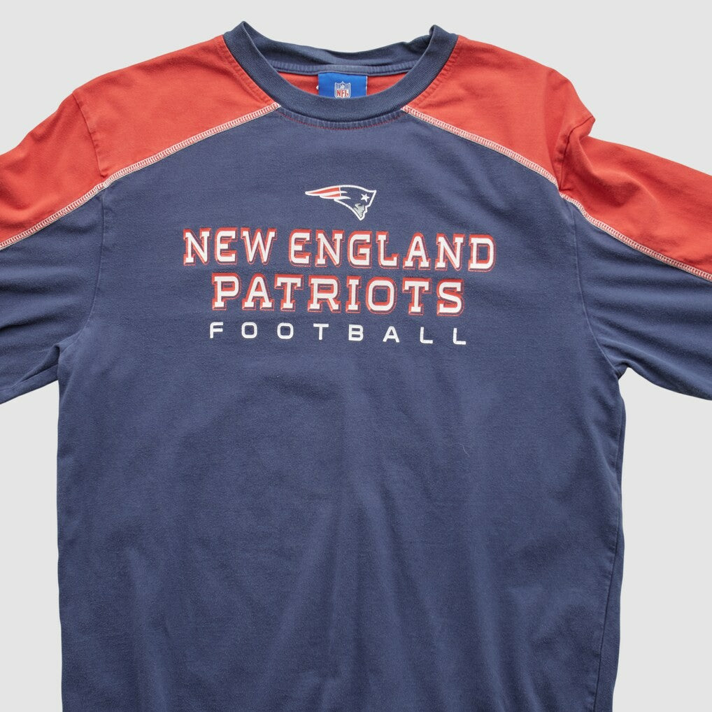 New England Patriots NFL 2000s Long Sleeve T-shirt - Navy Vintage - Fanatics