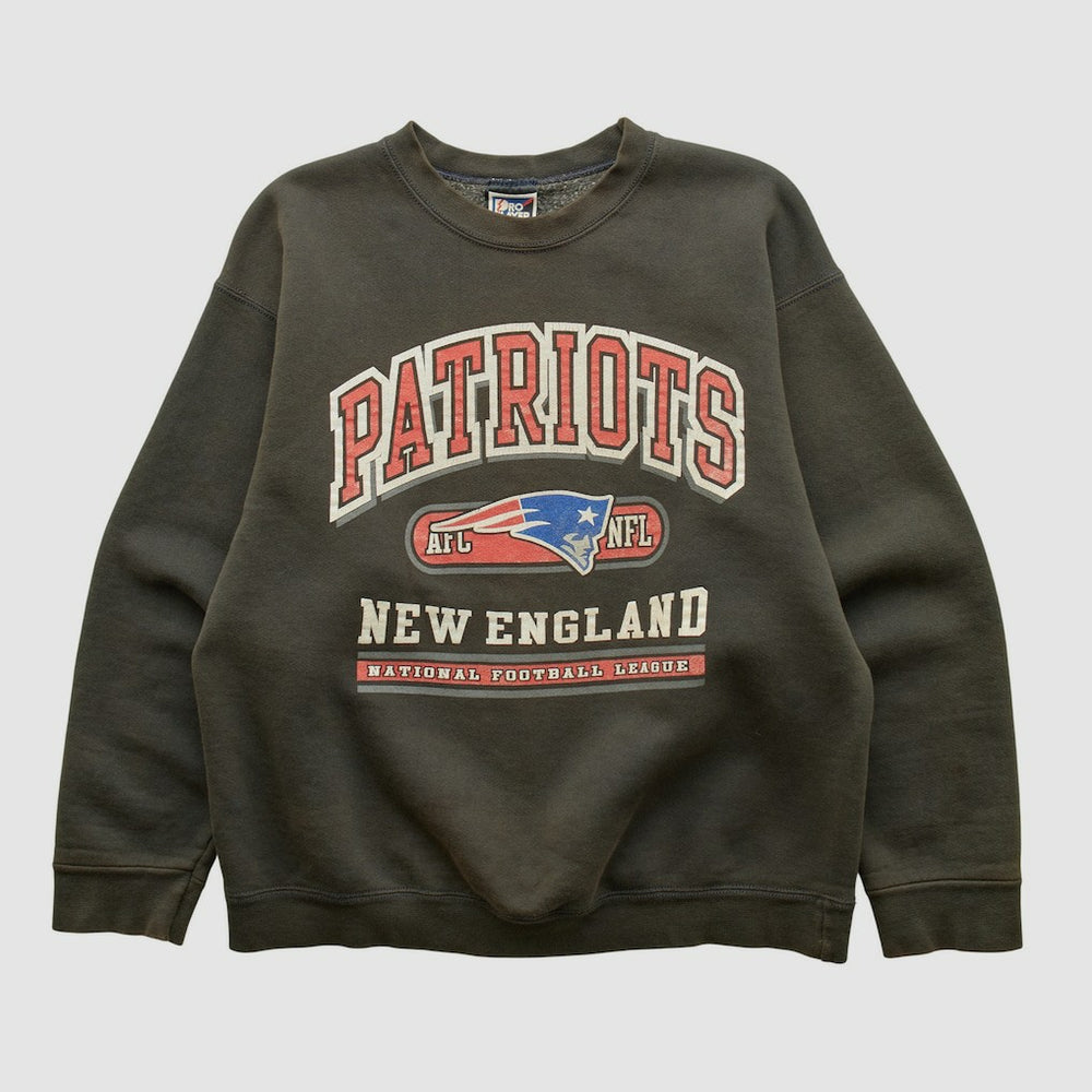 New England Patriots Pro Player 90s Pullover Sweatshirt - Charcoal Vintage - Fanatics