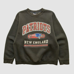 New England Patriots Pro Player 90s Pullover Sweatshirt - Charcoal Vintage - Fanatics