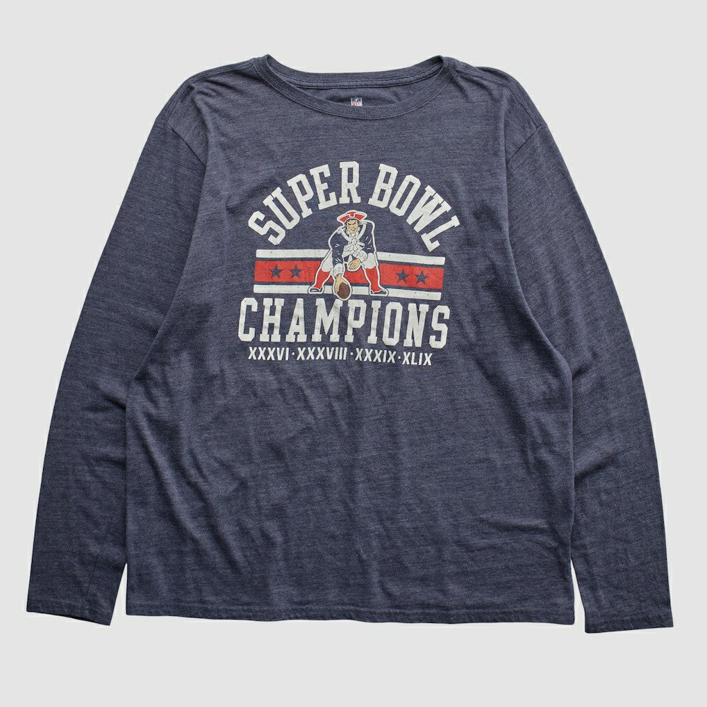 New England Patriots NFL Pro Line 2015 Long Sleeve T-shirt - Navy Vintage - Fanatics