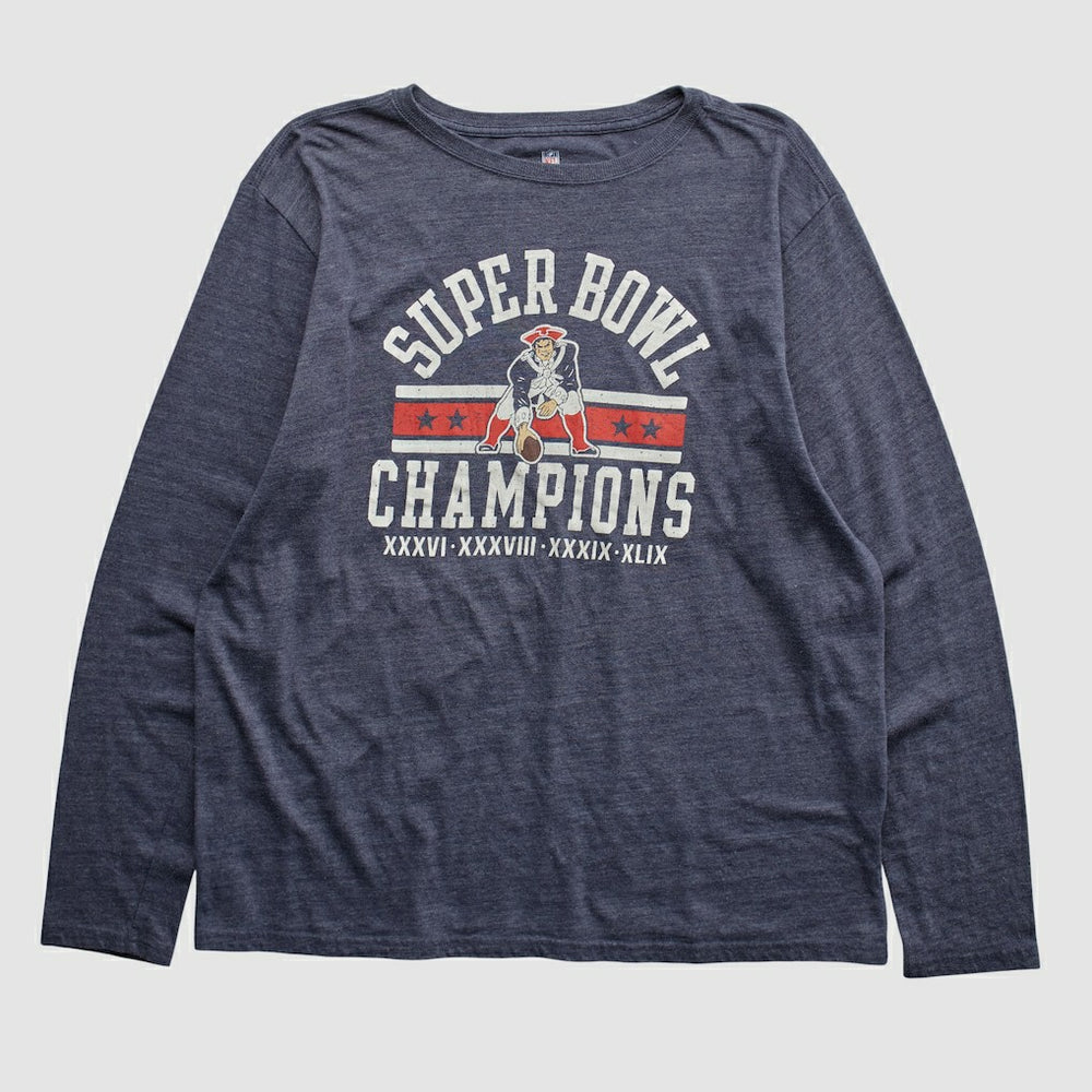New England Patriots NFL Pro Line 2015 Long Sleeve T-shirt - Navy Vintage - Fanatics