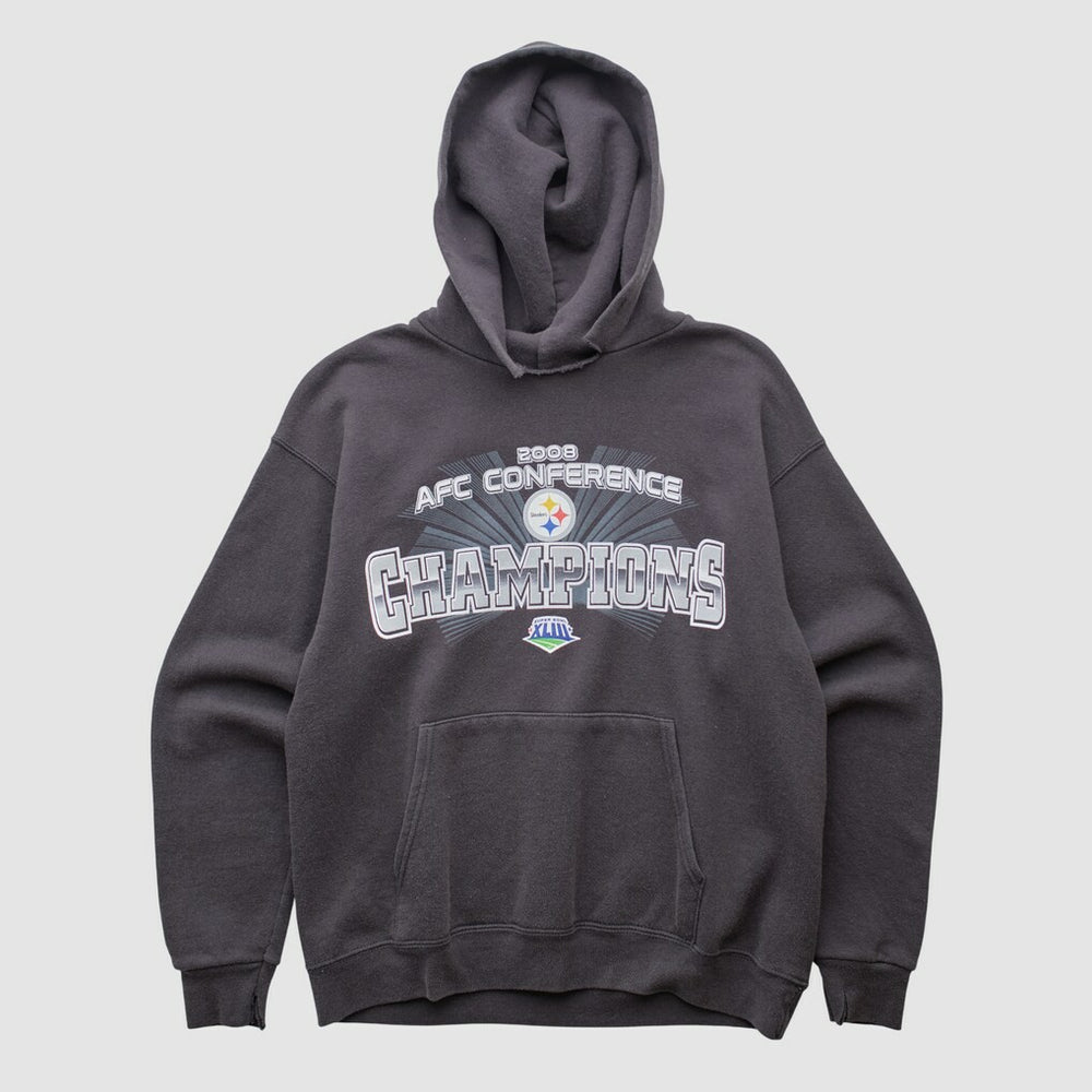 Pittsburgh Steelers NFL 2008 Hooded Pullover Sweatshirt - Black Vintage - Fanatics
