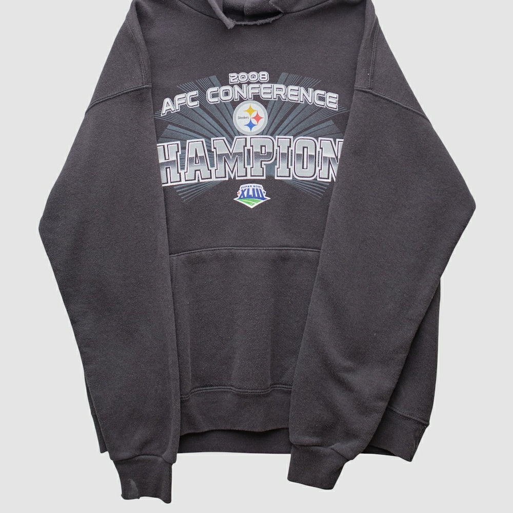 Pittsburgh Steelers NFL 2008 Hooded Pullover Sweatshirt - Black Vintage - Fanatics