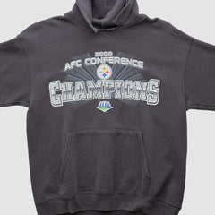 Pittsburgh Steelers NFL 2008 Hooded Pullover Sweatshirt - Black Vintage - Fanatics