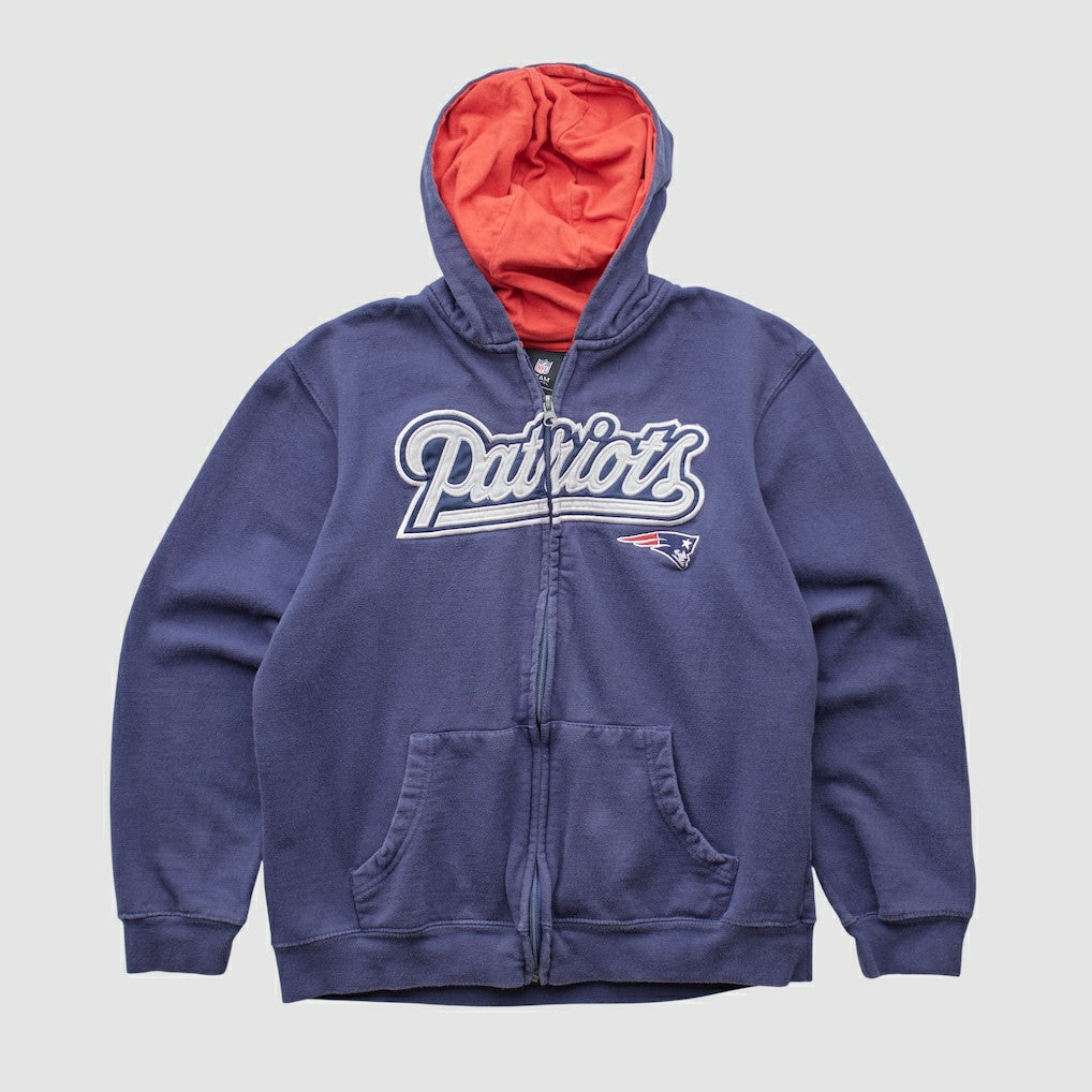 New England Patriots NFL 2010s Hooded Full Zip Sweatshirt - Navy Vintage - Fanatics