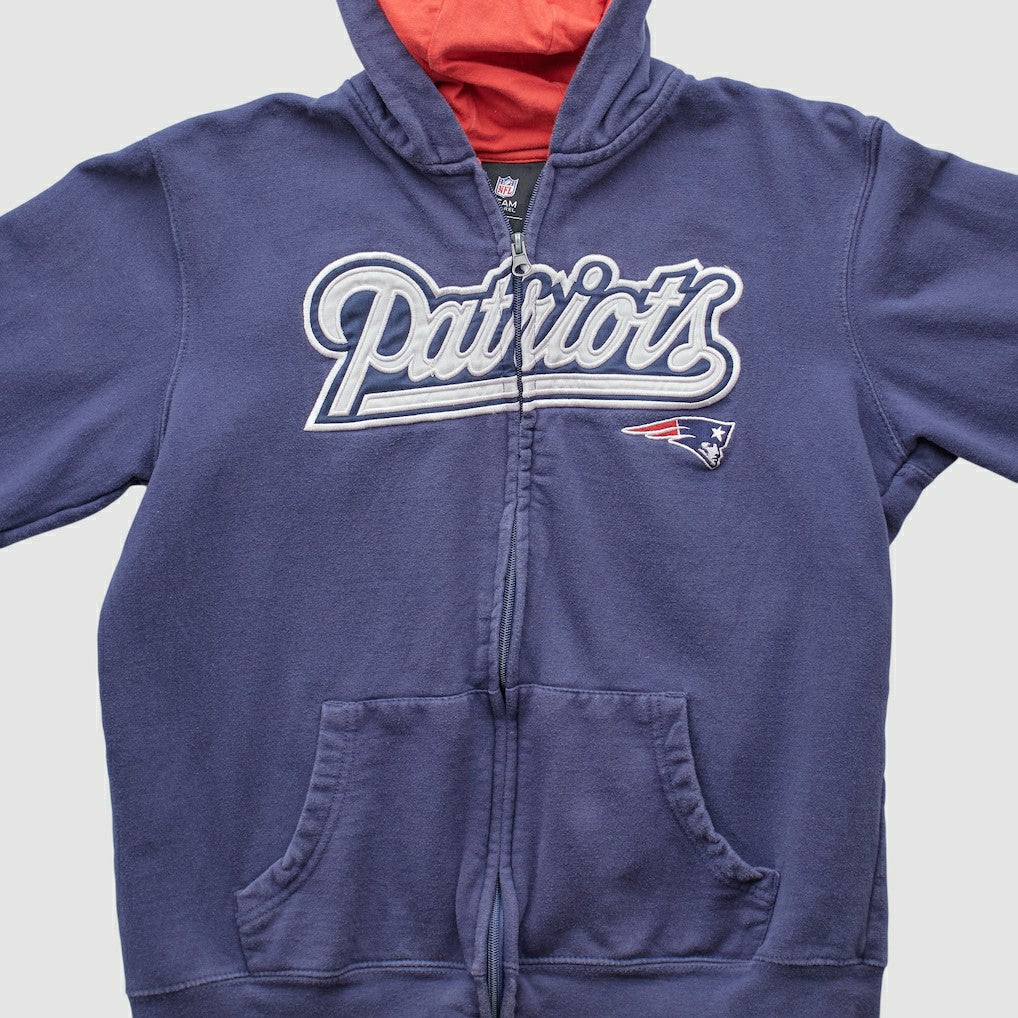 New England Patriots NFL 2010s Hooded Full Zip Sweatshirt - Navy Vintage - Fanatics