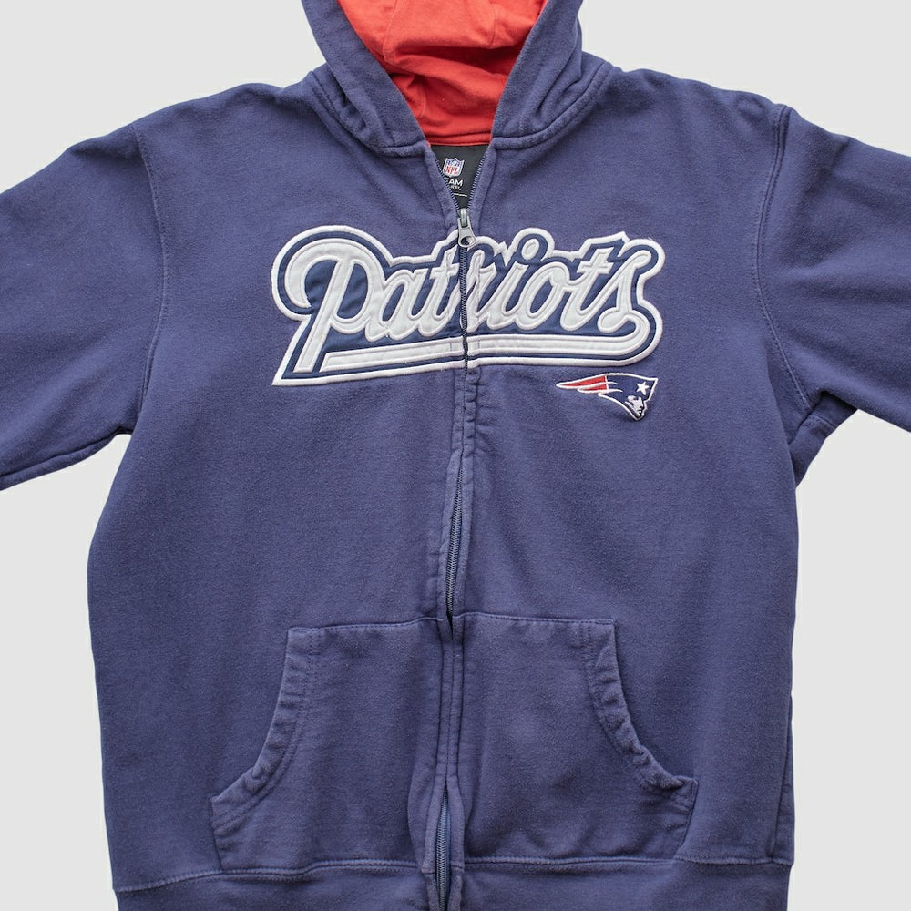New England Patriots NFL 2010s Hooded Full Zip Sweatshirt - Navy Vintage - Fanatics