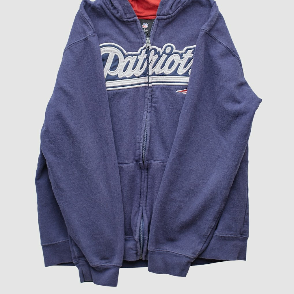 New England Patriots NFL 2010s Hooded Full Zip Sweatshirt - Navy Vintage - Fanatics