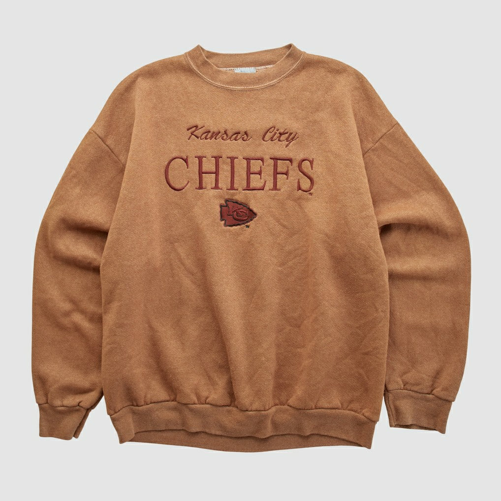 Kansas City Chiefs Logo 7 90s Pullover Sweatshirt - Clay Vintage - Fanatics