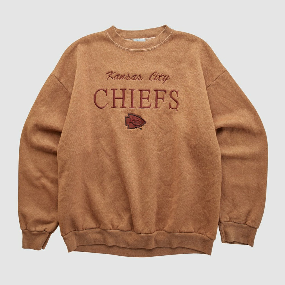 Kansas City Chiefs Logo 7 90s Pullover Sweatshirt - Clay Vintage - Fanatics