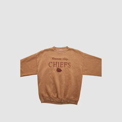 Kansas City Chiefs Logo 7 90s Pullover Sweatshirt - Clay Vintage - Fanatics
