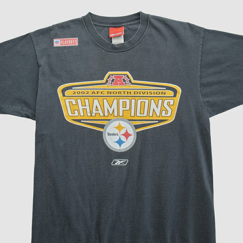 Pittsburgh Steelers Reebok 2002 T-shirt - Black Vintage - Fanatics