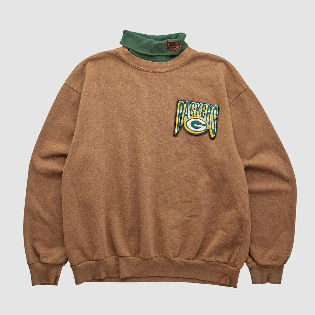 Green Bay Packers Majestic 90s Pullover Sweatshirt - Clay Vintage - Fanatics