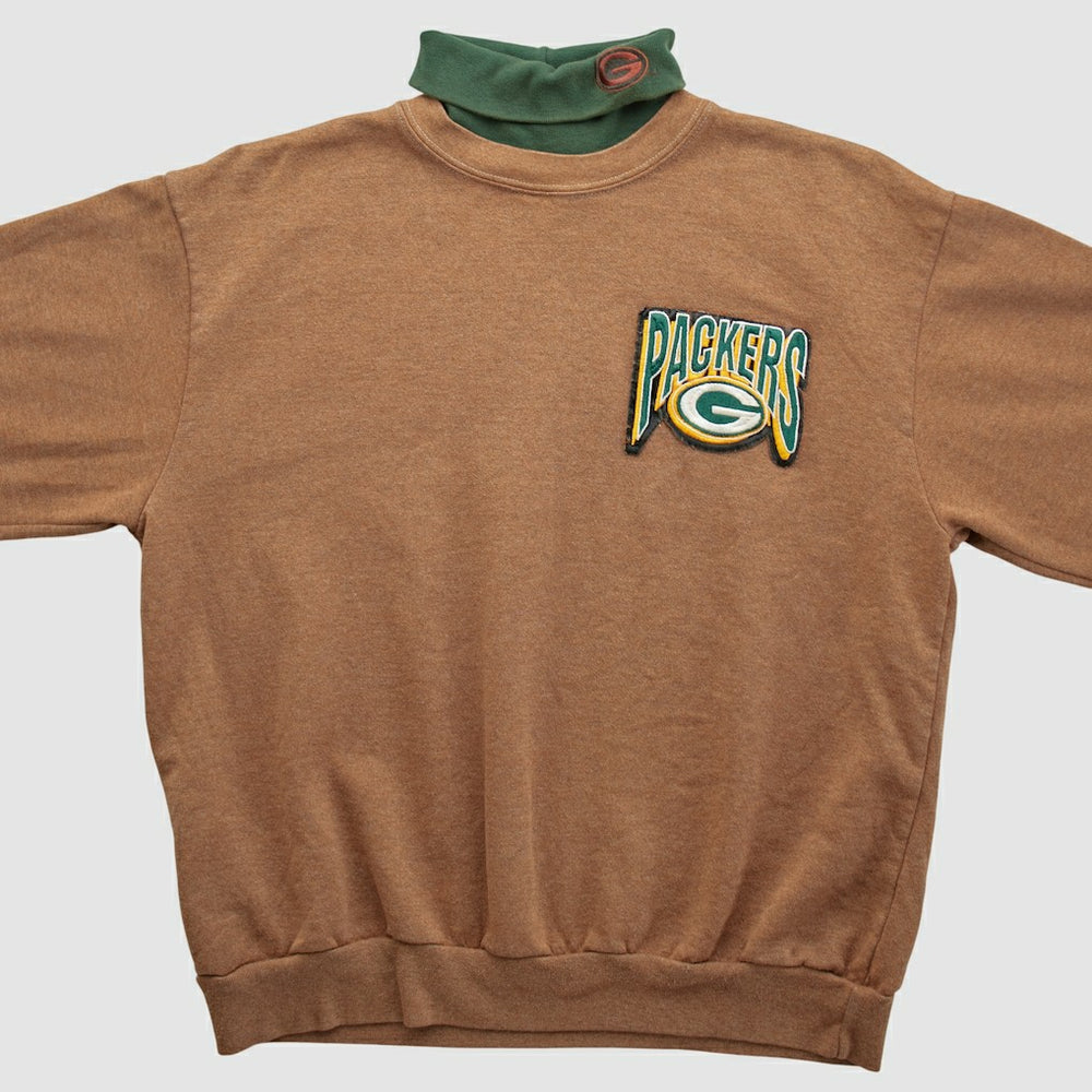 Green Bay Packers Majestic 90s Pullover Sweatshirt - Clay Vintage - Fanatics