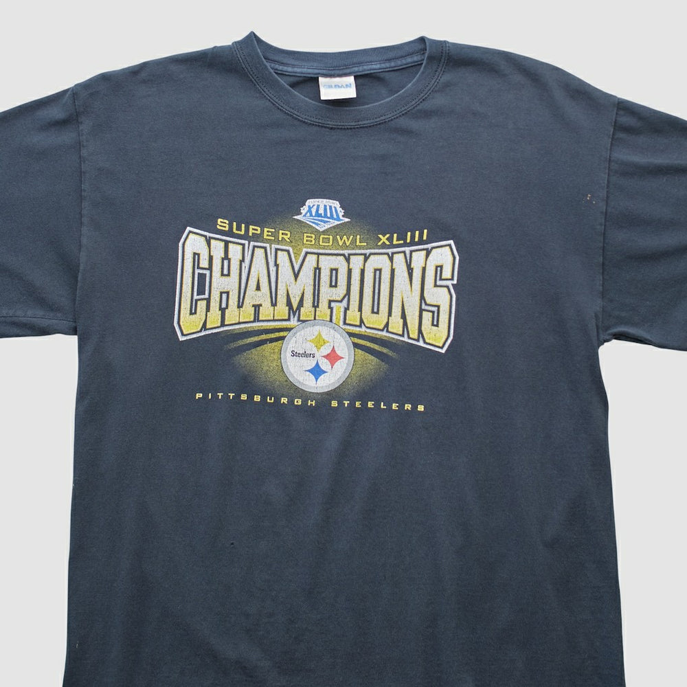 Pittsburgh Steelers Gildan 2009 T-shirt - Black Vintage - Fanatics