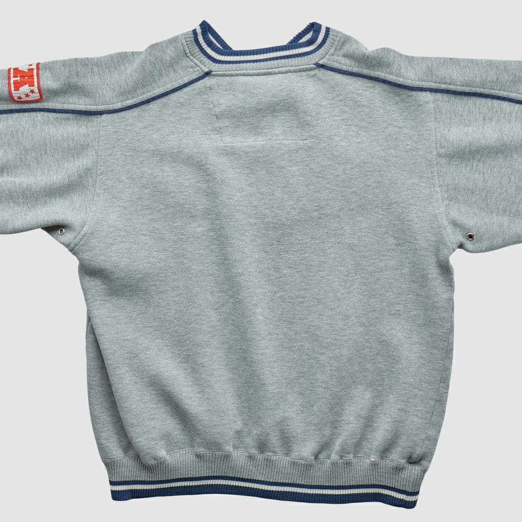 Denver Broncos Lee Apparel 90s Pullover Sweatshirt - Heather Gray Vintage - Fanatics
