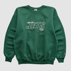 New York Jets Champion 2000s Pullover Sweatshirt - Green Vintage - Fanatics