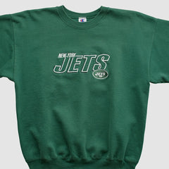 New York Jets Champion 2000s Pullover Sweatshirt - Green Vintage - Fanatics