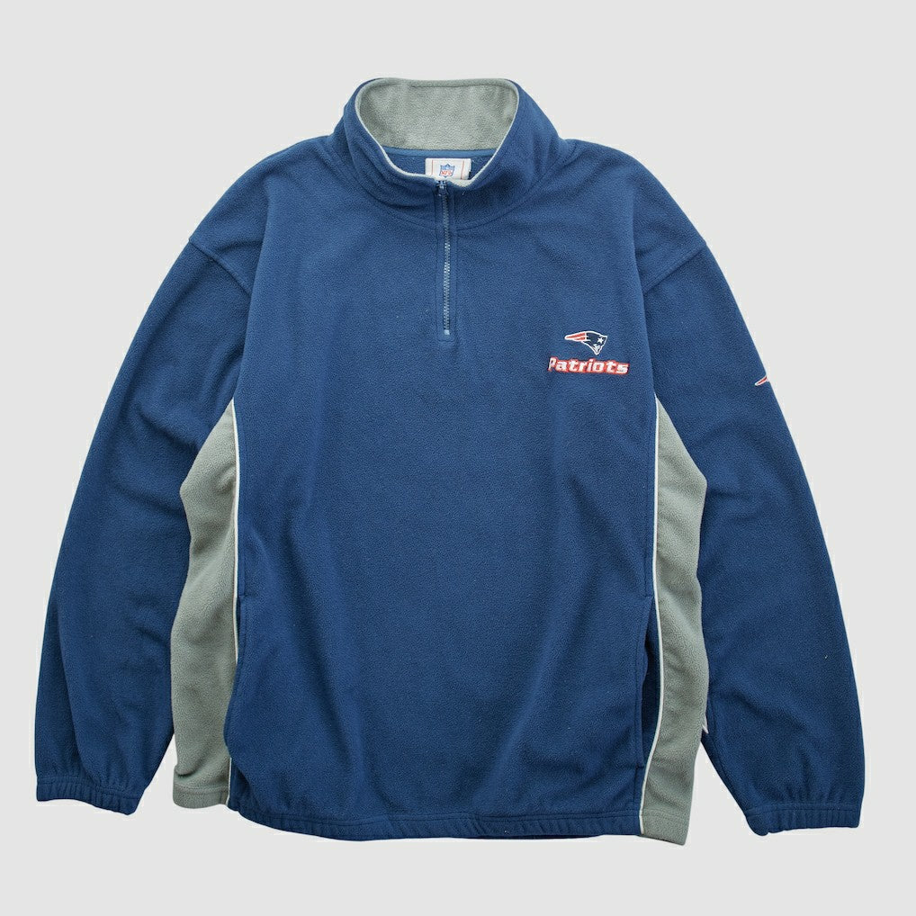New England Patriots NFL 2000s 1/4 Zip Sweatshirt - Navy Vintage - Fanatics