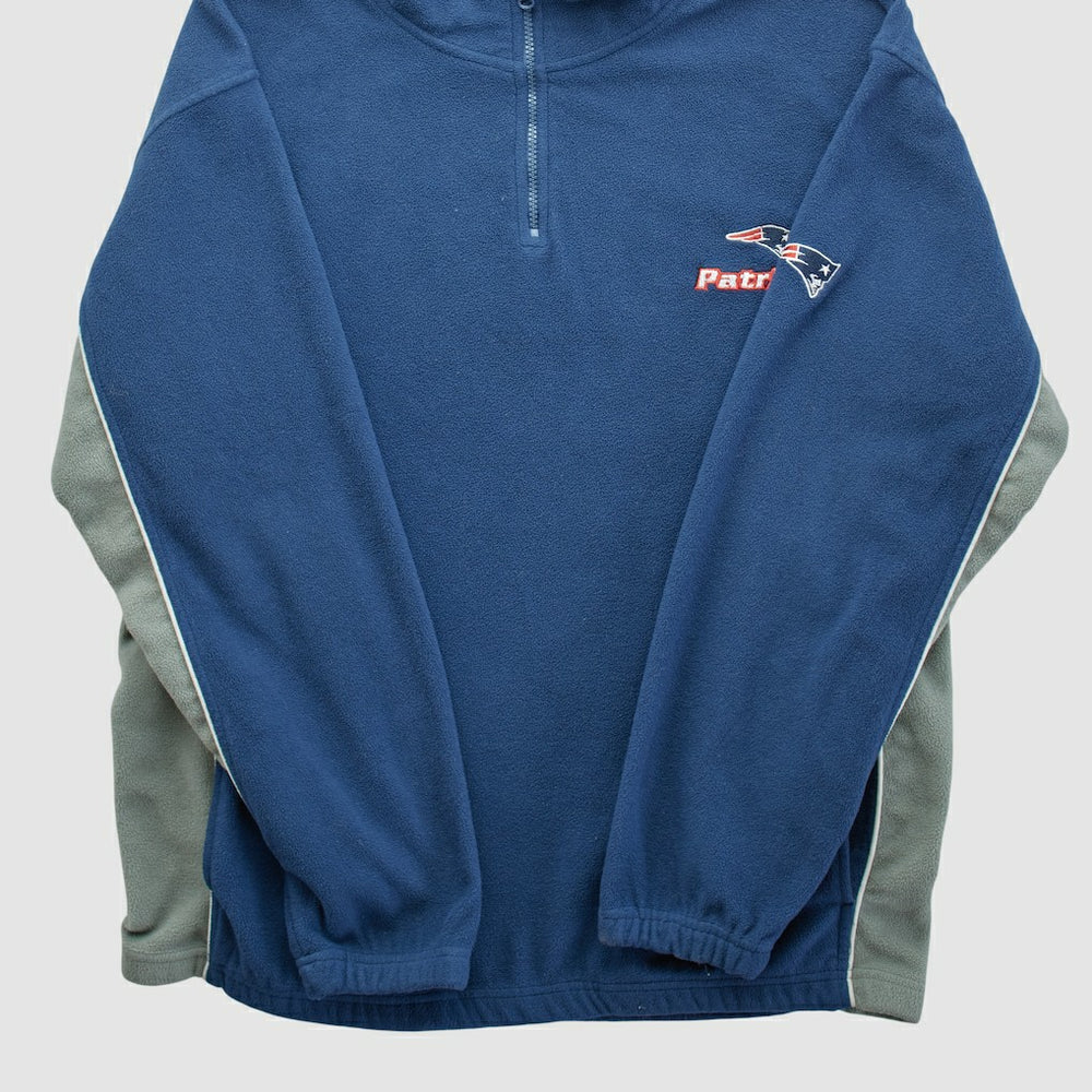 New England Patriots NFL 2000s 1/4 Zip Sweatshirt - Navy Vintage - Fanatics