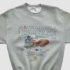 American Football Conference Jerzees 2003 Pullover Sweatshirt - Dark Heather Gray Vintage - Fanatics