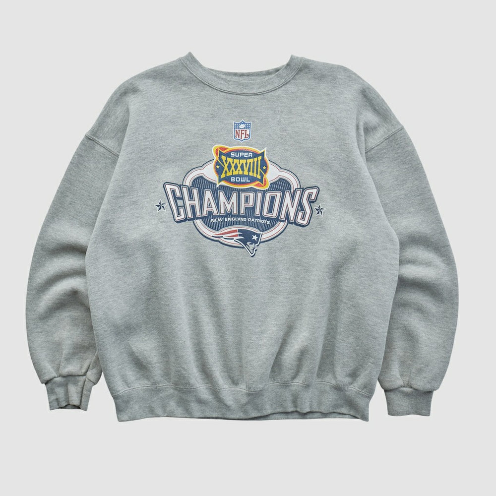 Super Bowl XXXVIII Lee Apparel 2004 Pullover Sweatshirt - Heather Gray Vintage - Fanatics