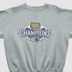 Super Bowl XXXVIII Lee Apparel 2004 Pullover Sweatshirt - Heather Gray Vintage - Fanatics