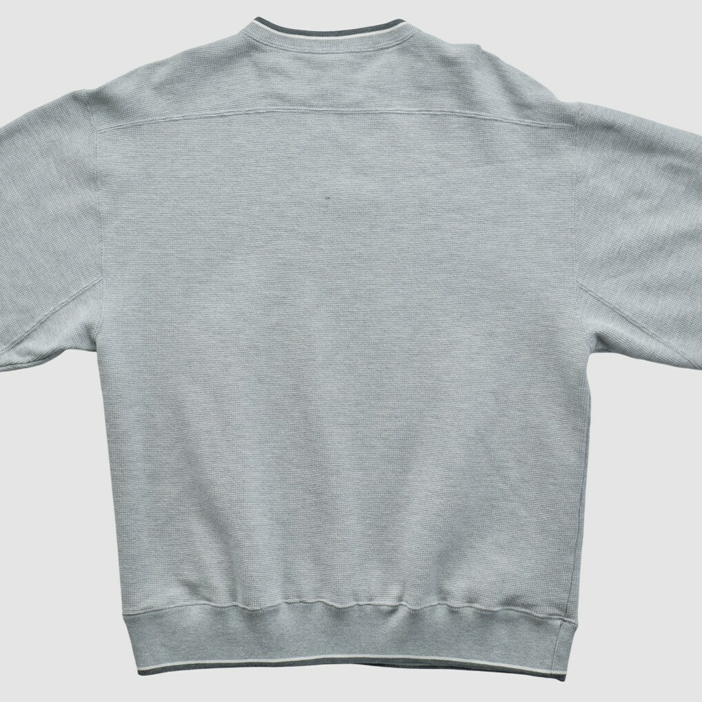 Denver Broncos Champion 2000s Pullover Sweatshirt - Heather Gray Vintage - Fanatics