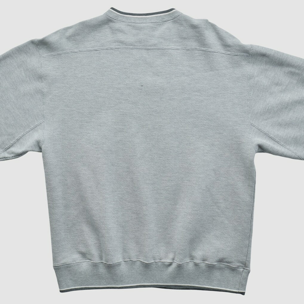 Denver Broncos Champion 2000s Pullover Sweatshirt - Heather Gray Vintage - Fanatics