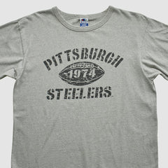 Pittsburgh Steelers Champion 90s T-shirt - Heather Gray Vintage - Fanatics