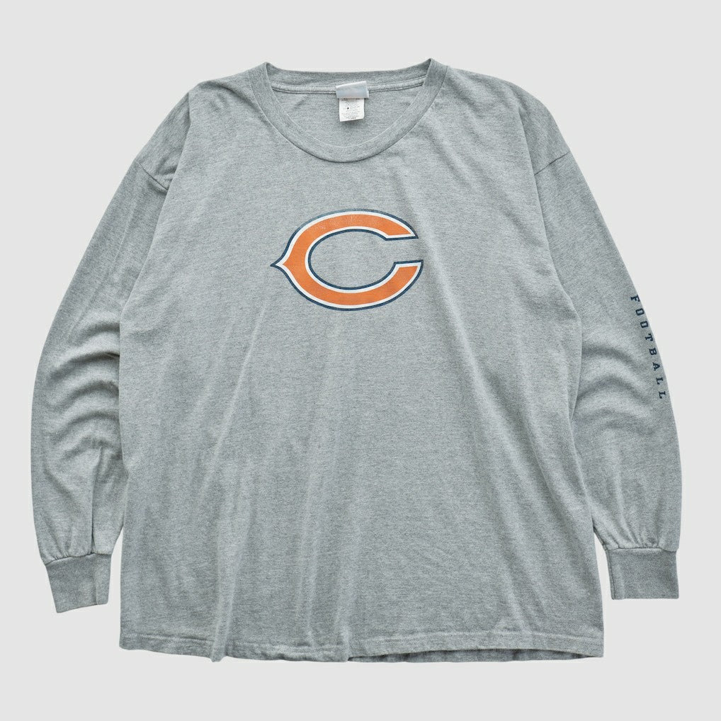 Chicago Bears NFL 2000s Long Sleeve T-shirt - Heather Gray Vintage - Fanatics