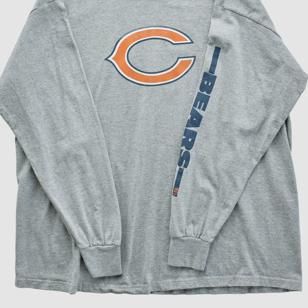 Chicago Bears NFL 2000s Long Sleeve T-shirt - Heather Gray Vintage - Fanatics