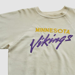 Minnesota Vikings Logo 7 80s Pullover Sweatshirt - White Vintage - Fanatics