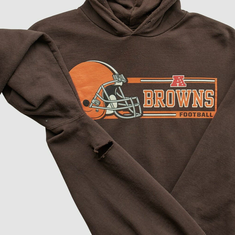 Cleveland Browns NFL 2000s Hooded Pullover Sweatshirt - Brown Vintage - Fanatics