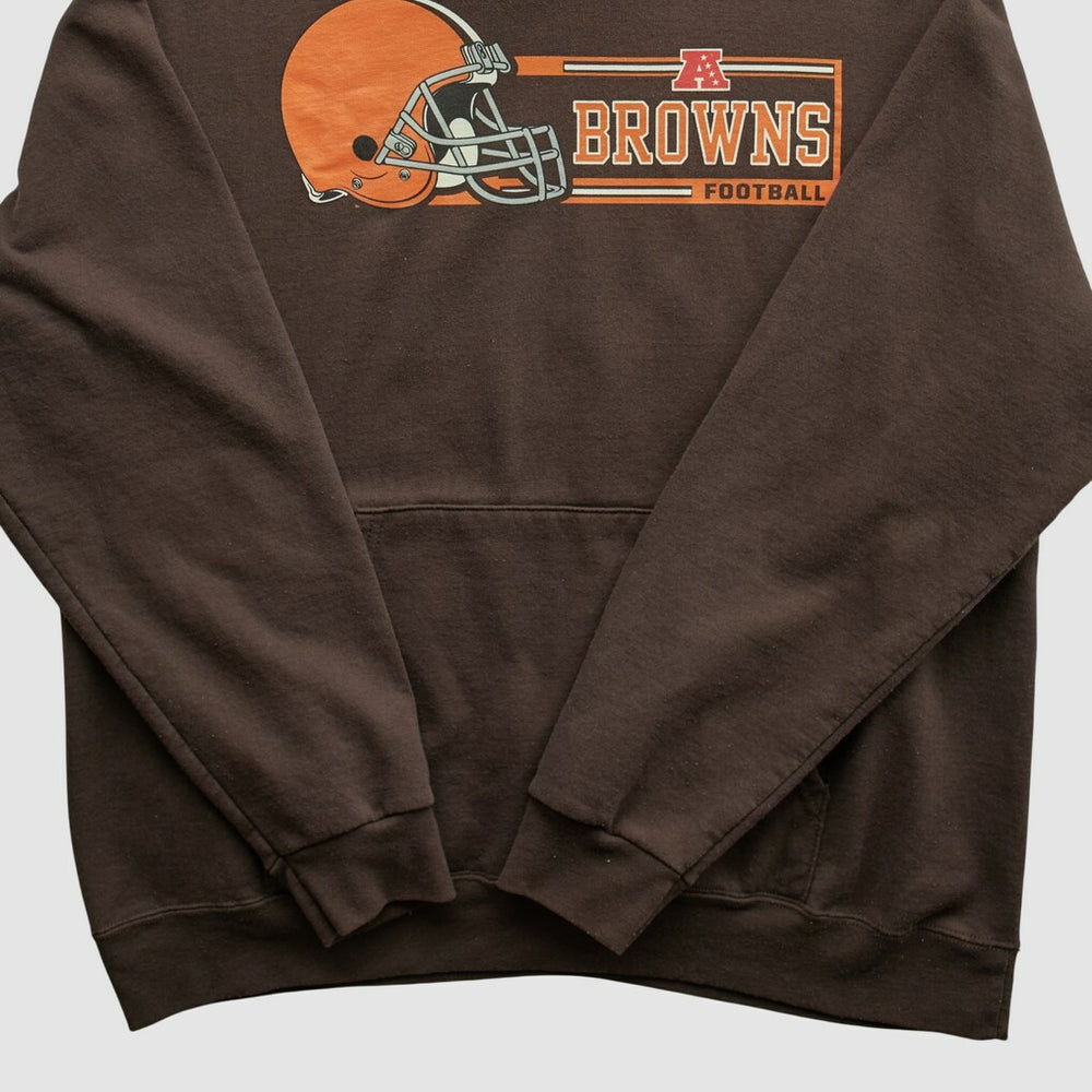 Cleveland Browns NFL 2000s Hooded Pullover Sweatshirt - Brown Vintage - Fanatics