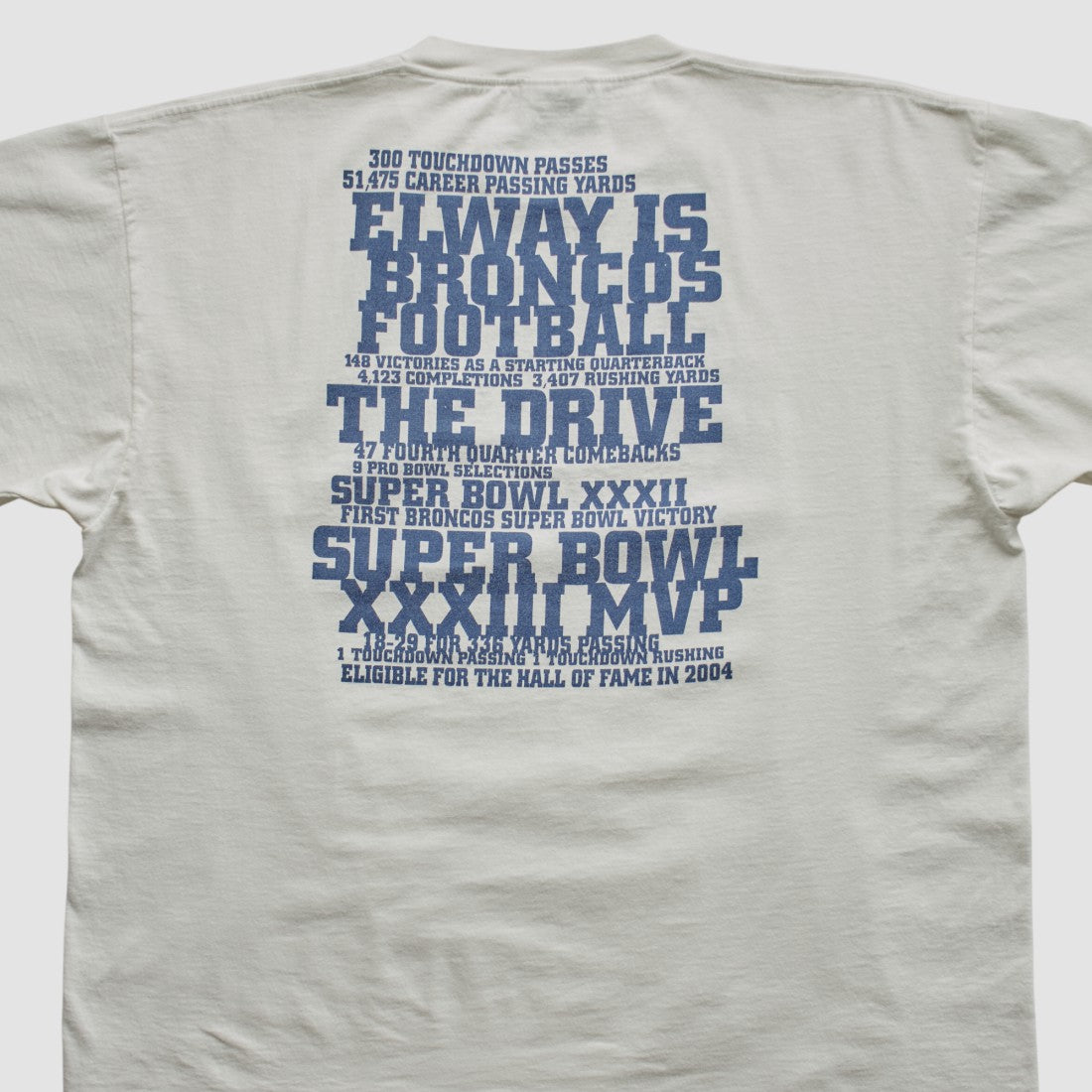 Super Bowl XXXIII MVP 1999 T-shirt - White Vintage - Fanatics