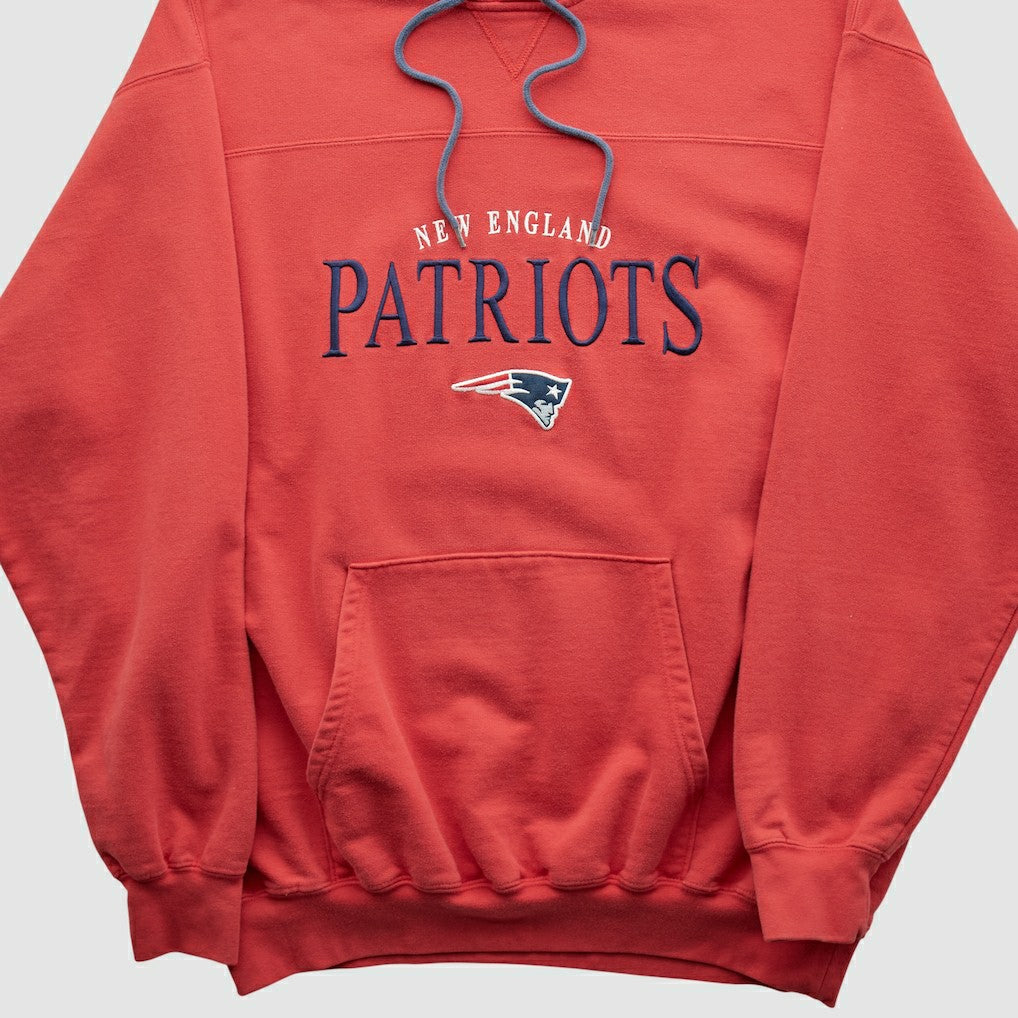 New England Patriots NFL 2000s Hooded Pullover Sweatshirt - Red Vintage - Fanatics