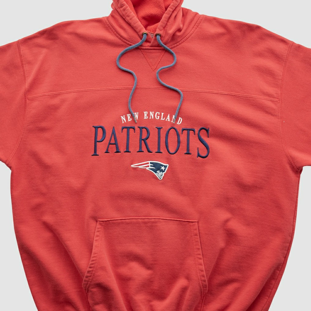 New England Patriots NFL 2000s Hooded Pullover Sweatshirt - Red Vintage - Fanatics