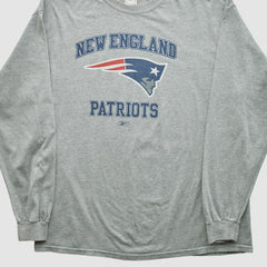 New England Patriots NFL 2000s Long Sleeve T-shirt - Heather Gray Vintage - Fanatics