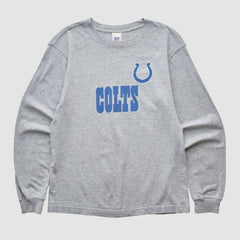 Indianapolis Colts NFL 2000s Long Sleeve T-shirt - Heather Gray Vintage - Fanatics