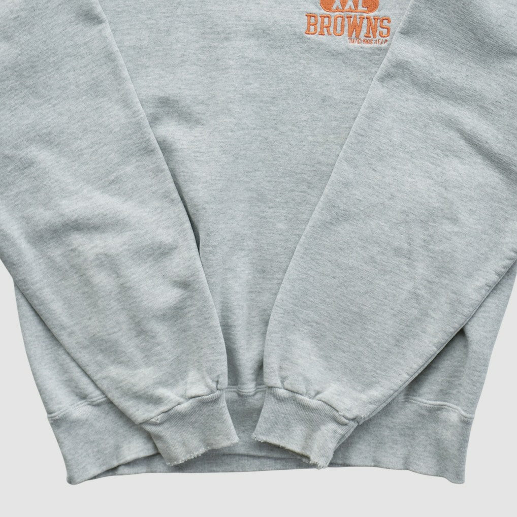 Cleveland Browns Champion 90s Pullover Sweatshirt - Heather Gray Vintage - Fanatics