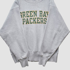 Green Bay Packers Champion 2000s Pullover Sweatshirt - Heather Gray Vintage - Fanatics