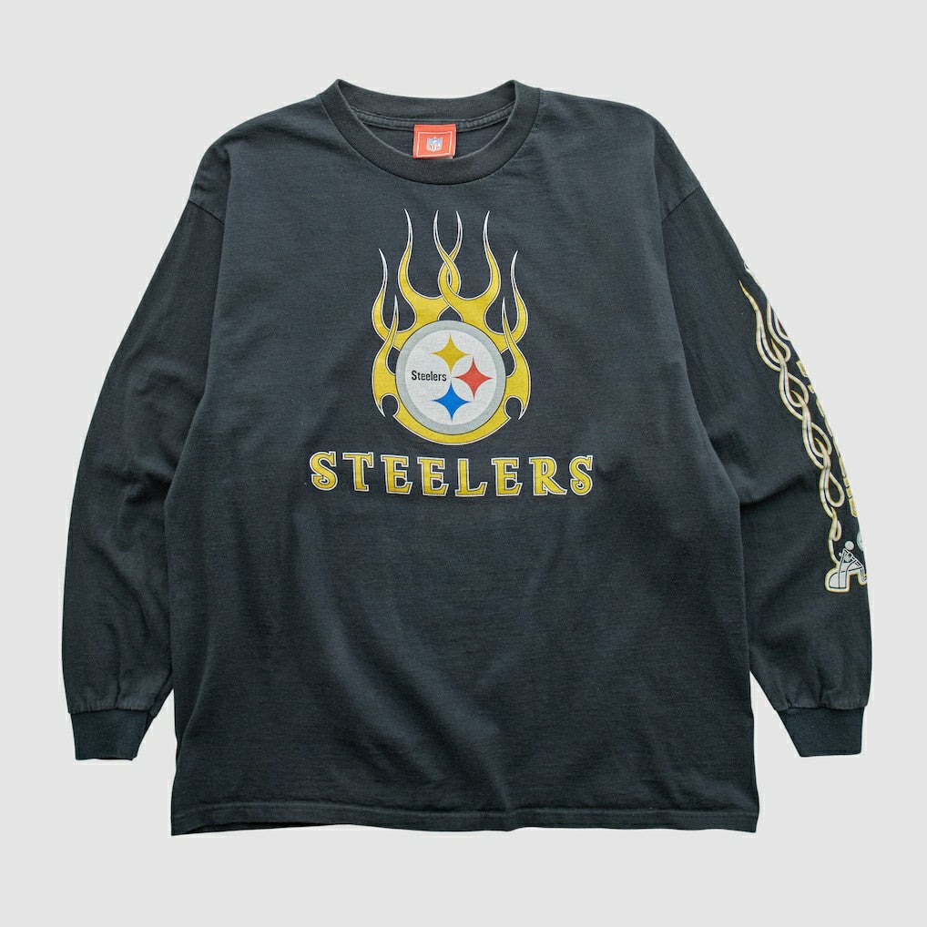 Pittsburgh Steelers NFL 2000s Long Sleeve T-shirt - Black Vintage - Fanatics